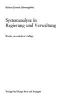 Cover of: Systemanalyse in Regierung und Verwaltung by Helmut Krauch
