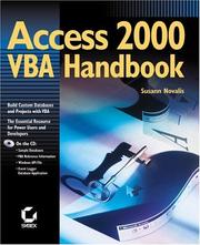 Cover of: Access 2000 VBA Handbook