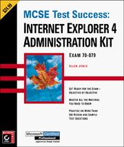 Cover of: McSe Test Success: Internet Explorer 4 Administration Kit (Mcse Test Success)