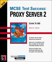 Cover of: McSe Test Success: Proxy Server 2  by David G. Schaer