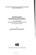 Cover of: Staatlich geplante Produktionsgenossenschaften: das tunesische Modell der Unite□s coope□ratives de production du nord