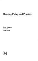 Cover of: Housing policy and practice