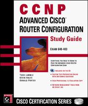 Cover of: CCNP: advanced Cisco router configuration study guide