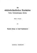 Cover of: Die südniederländischen Mundarten by Theodor Frings