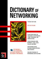 Cover of: Dictionary of Networking by Peter Dyson