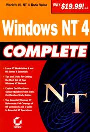 Cover of: Windows NT 4 Complete by 