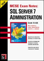 Cover of: MCSE exam notes: SQL Server 7 administration