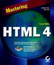 Cover of: Mastering HTML 4 by Deborah S. Ray