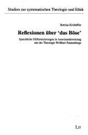 Front cover of Reflexionen über "das Böse" by Bettina Kruhöffer
