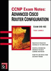 Cover of: CCNP Exam Notes: Advanced Cisco Router Configuration