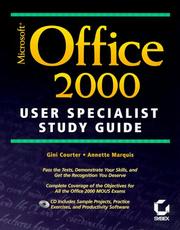 Cover of: Microsoft Office 2000 user specialist study guide by Gini Courter