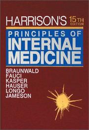 Cover of: Harrison's Principles of Internal Medicine (Volume 1 ONLY of 2-Volume Set) by Anthony S. Fauci, Dennis L. Kasper, Stephen Hauser, Dan L. Longo, J. Jameson