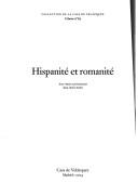 Cover of: Hispanité et romanité