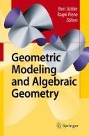 Cover of: Geometric modeling and algebraic geometry