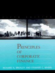 Cover of: Principles of corporate finance by Richard A. Brealey