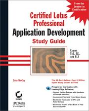 Cover of: Certified Lotus Professional: Application Development Study Guide