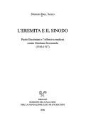 Cover of: L' eremita e il sinodo: Paolo Giustiniani e l'offensiva medicea contro Girolamo Savonarola, 1516-1517