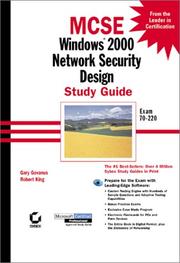 Cover of: MCSE: Windows 2000 Network Security Design Study Guide Exam 70-220 (With CD-ROM)