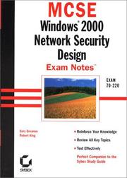 Cover of: MCSE: Windows 2000 Network Security Design Exam Notes(tm)