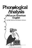 Cover of: Phonological analysis by Walt Wolfram