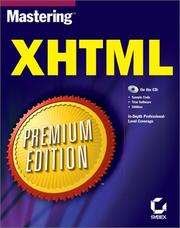 Cover of: Mastering XHTML Premium Edition (With CD-ROM)