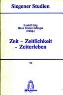 Zeit, Zeitlichkeit, Zeiterleben by Hans-Dieter Erlinger