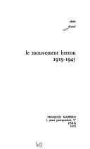 Cover of: Le mouvement breton, 1919-1945. by Alain Déniel