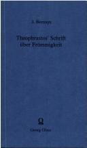 Cover of: Theophrastos' Schrift über Fro□mmigkeit by Jacob Bernays