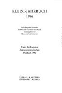 Cover of: Kleist-Jahrbuch