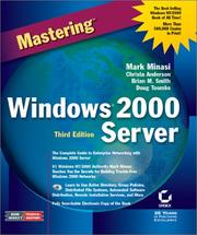 Cover of: Mastering Windows 2000 Server (Third Edition) by Christa Anderson, Brian M. Smith, Doug Toombs