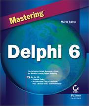 Cover of: Mastering Delphi 6