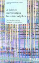 Cover of: A (terse) introduction to linear algebra by Yitzhak Katznelson