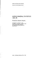 Cover of: World mineral statistics: production, exports, imports.