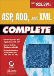 Cover of: ASP, ADO, and XML Complete by Sybex Inc., Sybex Inc.