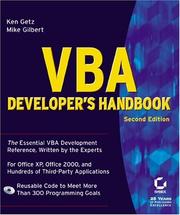 Cover of: VBA Developer's Handbook, 2nd Edition