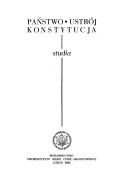 Cover of: Państwo, ustrój, konstytucja: studia