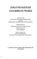 Cover of: Gesammelte Werke. by Johannes Kepler