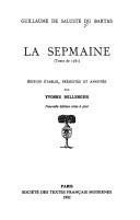 Cover of: La sepmaine: texte de 1581