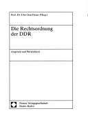 Cover of: Die Rechtsordnung der DDR: Anspruch und Wirklichkeit
