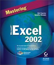 Cover of: Mastering Microsoft Excel 2002 | Gini Courter