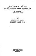 Cover of: Modernismo y 98