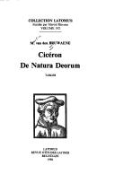 Cover of: Cicéron, De natura deorum, tables