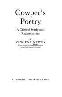 Cover of: Cowper's poetry: a critical study and reassessment