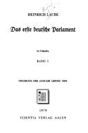 Das erste deutsche Parlament by Heinrich Laube