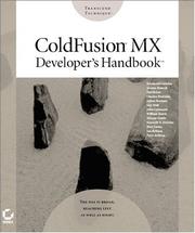 Cover of: ColdFusion MX developer's handbook by Raymond Camden ... [et al.].