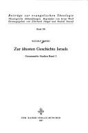 Cover of: Zur ältesten Geschichte Israels