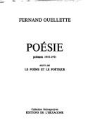 Cover of: Poésie: poèmes 1953-1971 ; suivi de, Le poème et le poétique