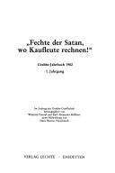 Cover of: "Fechte der Satan, wo Kaufleute rechnen!"