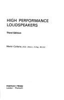 Cover of: High performance loudspeakers by Martin Colloms