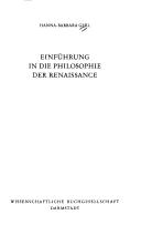 Cover of: Einführung in die Philosophie der Renaissance
